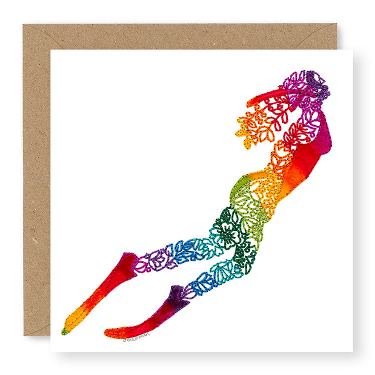 Inspire Female Snorkeller Blank Card, (IN016)