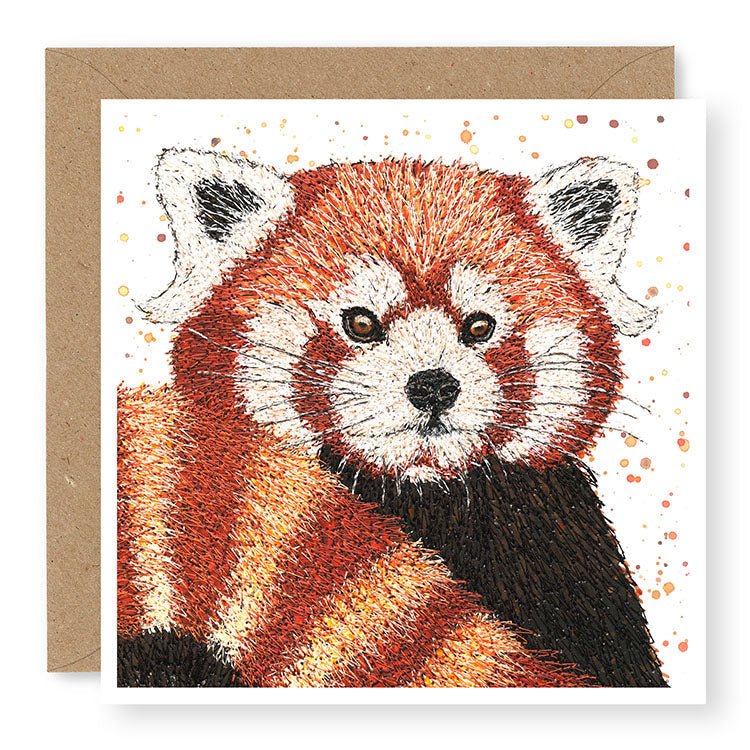 Red Panda Blank Card, (IW16)