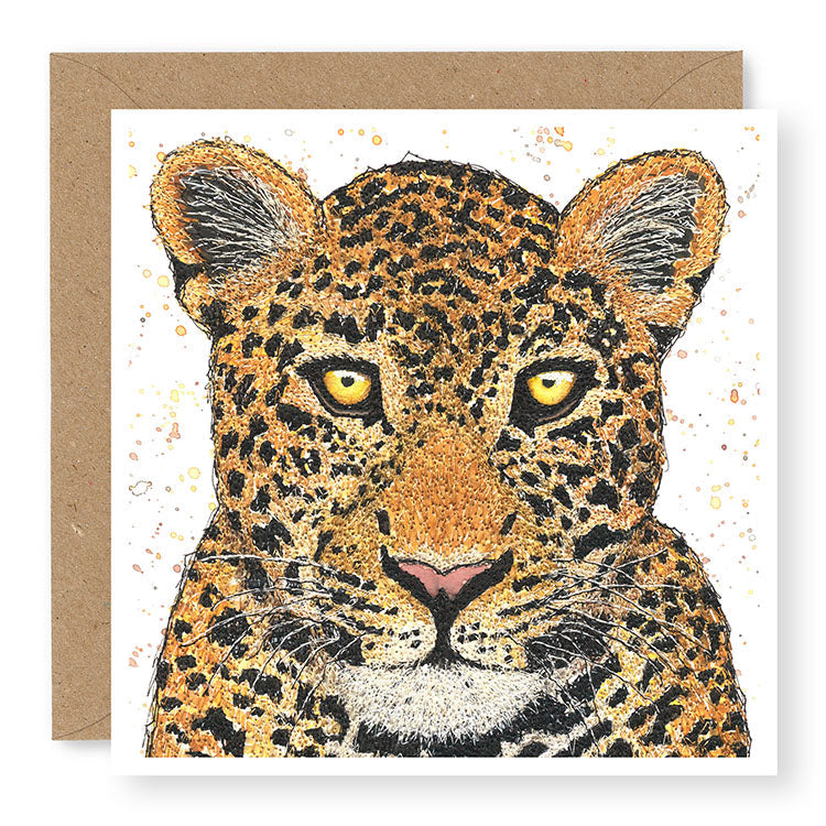 Leopard Blank Card, (IW17)