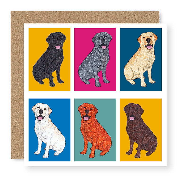 Whiskers Labrador Card, (WH009)