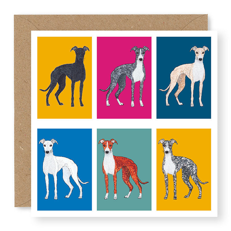 Whiskers Whippet / Greyhound Card, (WH011)