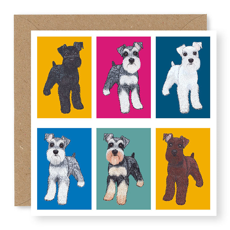 Whiskers Schnauzer Card, (WH012)