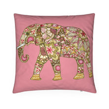 Load image into Gallery viewer, Cushion - Elephant on Salmon Pink
